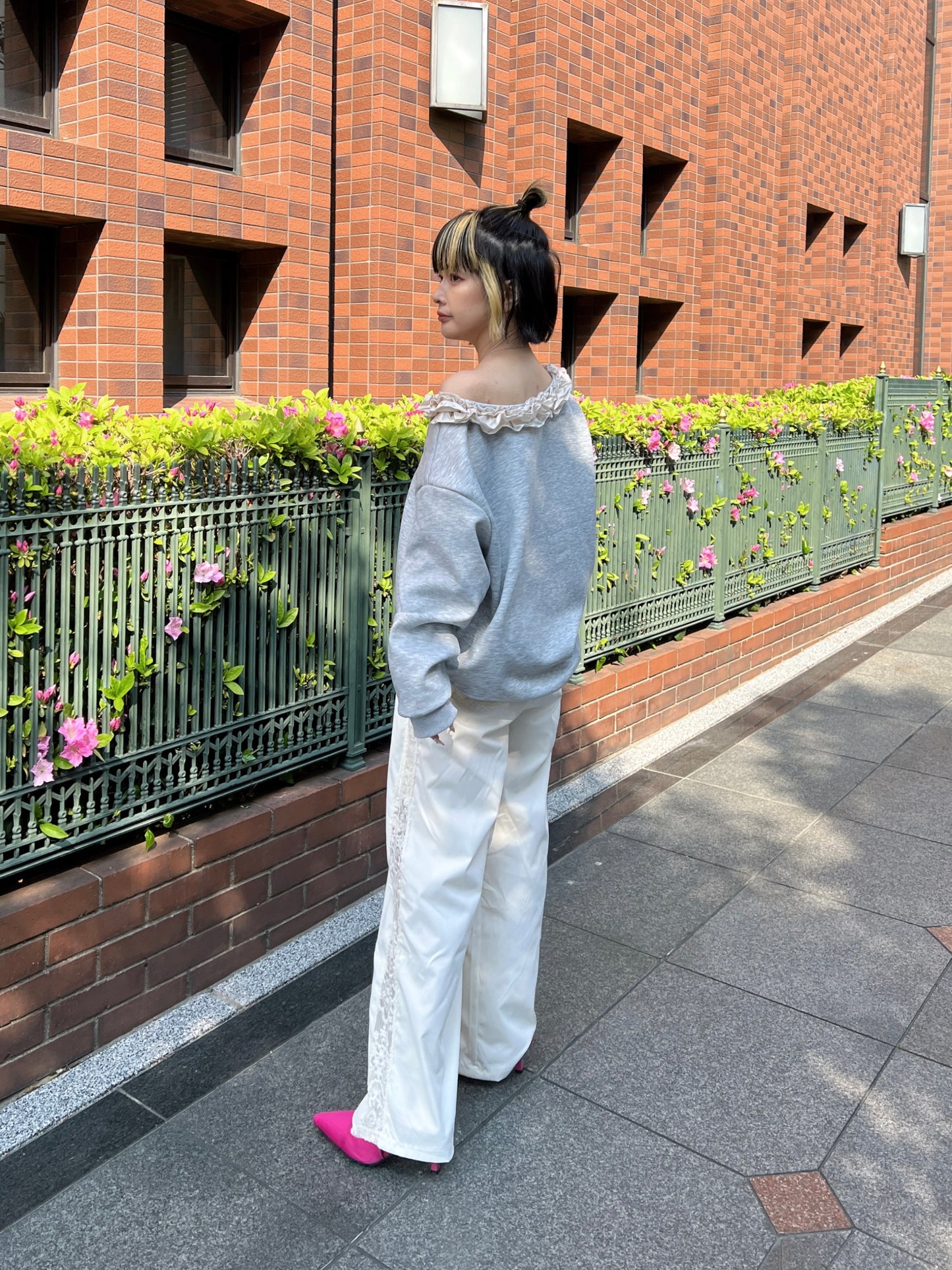 サイドレースラインワイドパンツ DPB79140