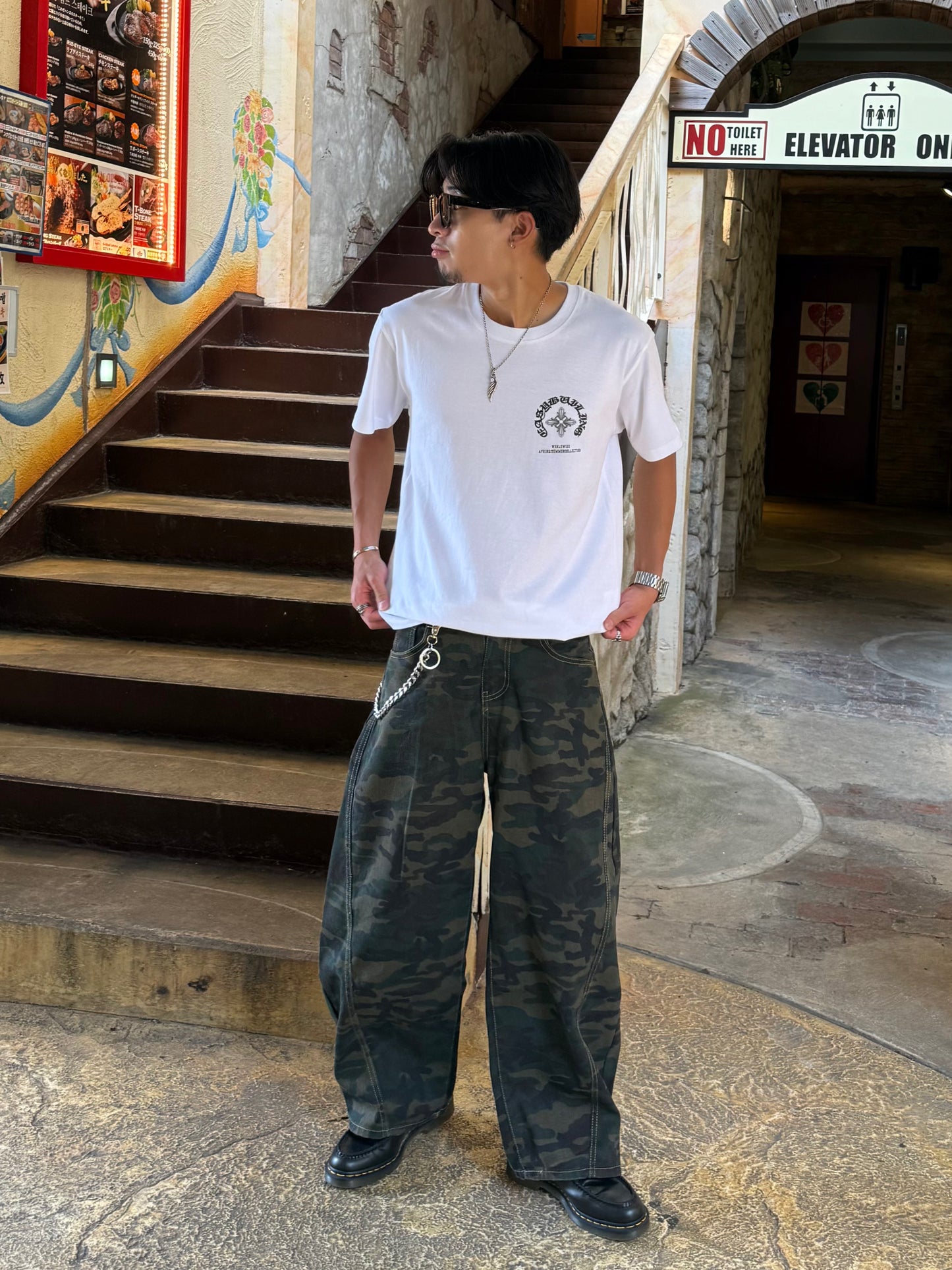 カモフラカーブシルエットパンツ DPB90226