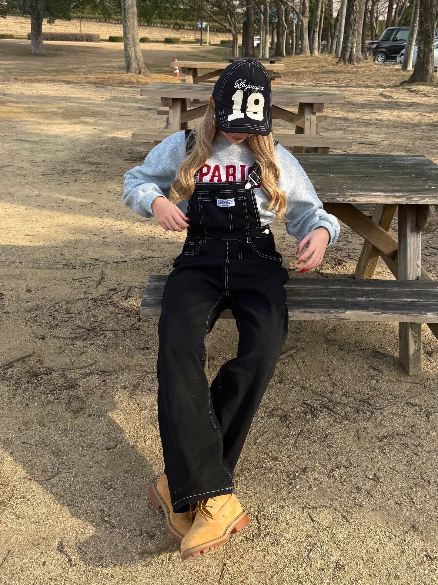 ブラックデニムサロペット DPB73568