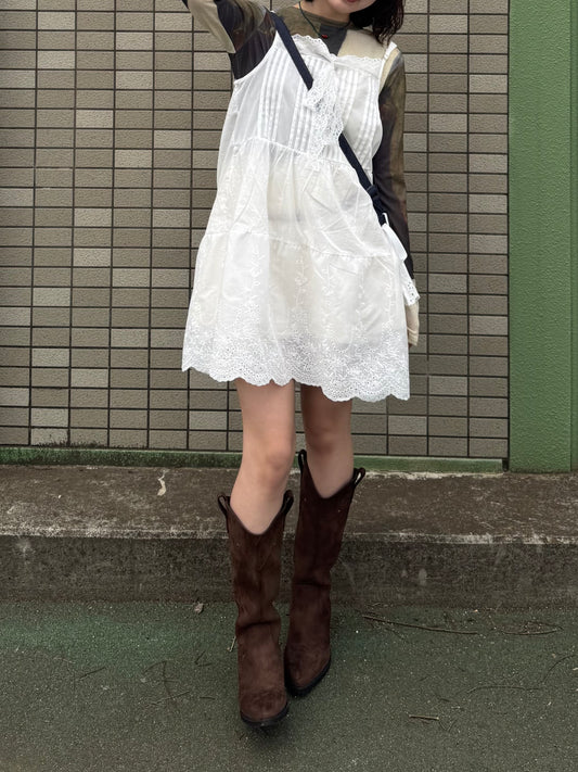 レースレイヤードキャミワンピース DPC03019