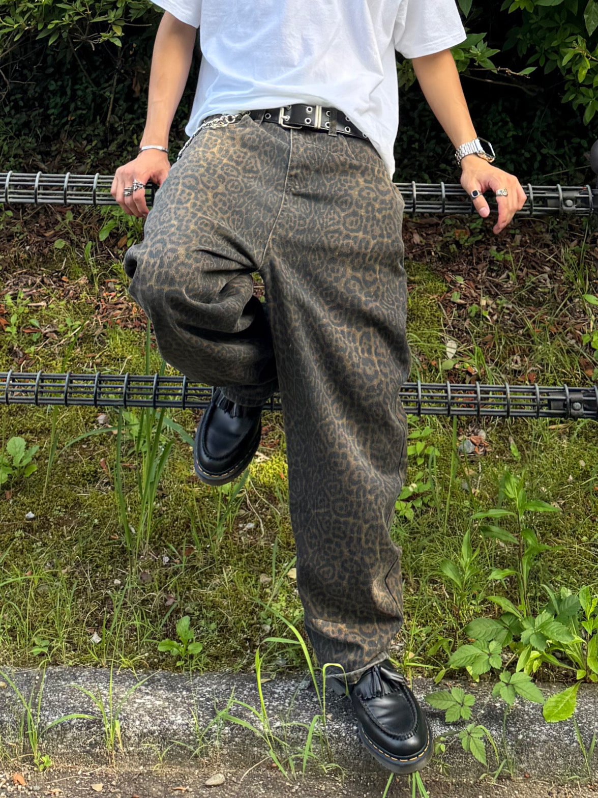 Kenshin_レオパードデニムパンツ DPB73355