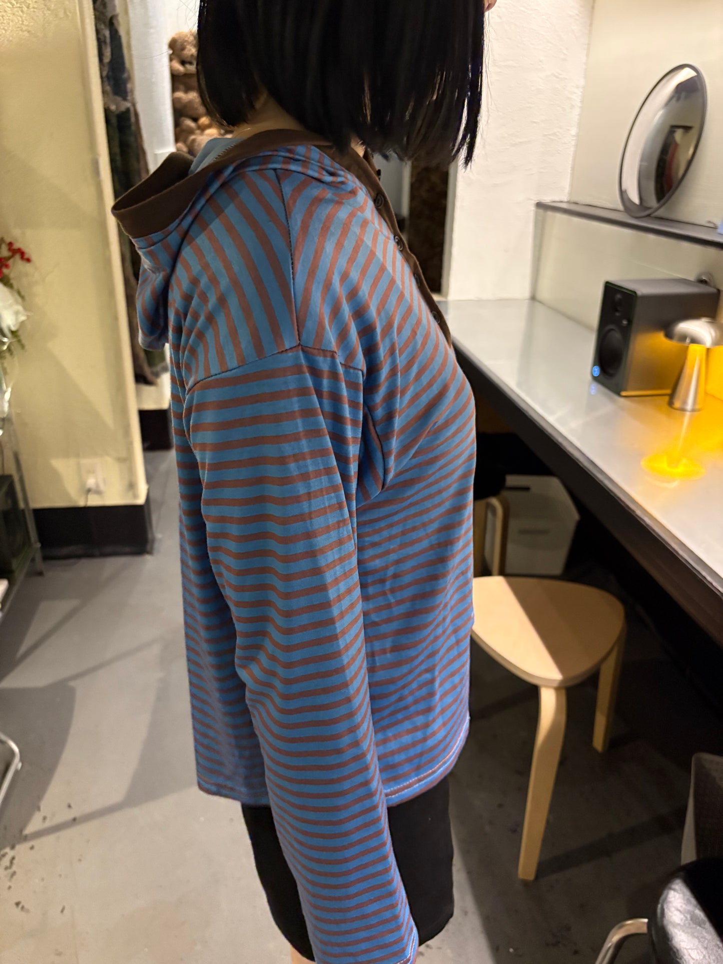 ボーダーヘンリーフーディトップス DPB99007