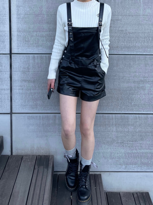 フェイクレザーサロペット DPB68022