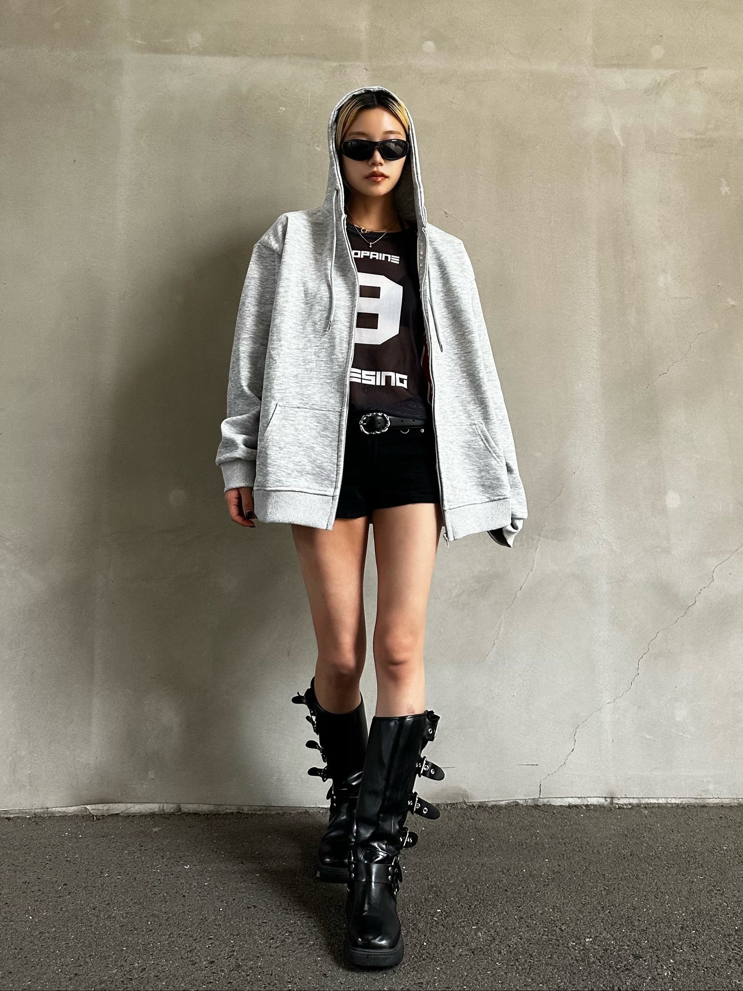 ルーズフードジップパーカー DPB26625