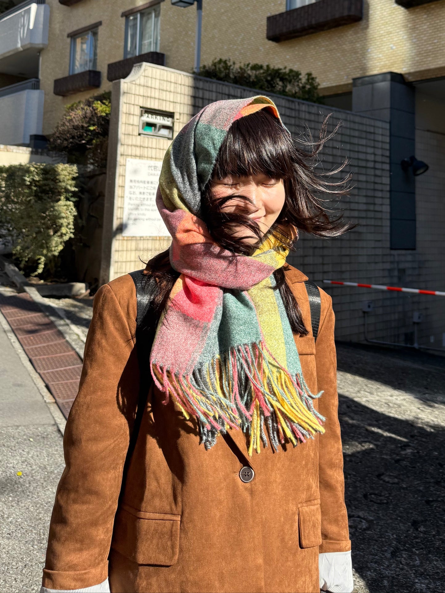 ブロックチェックマフラー DPA43728