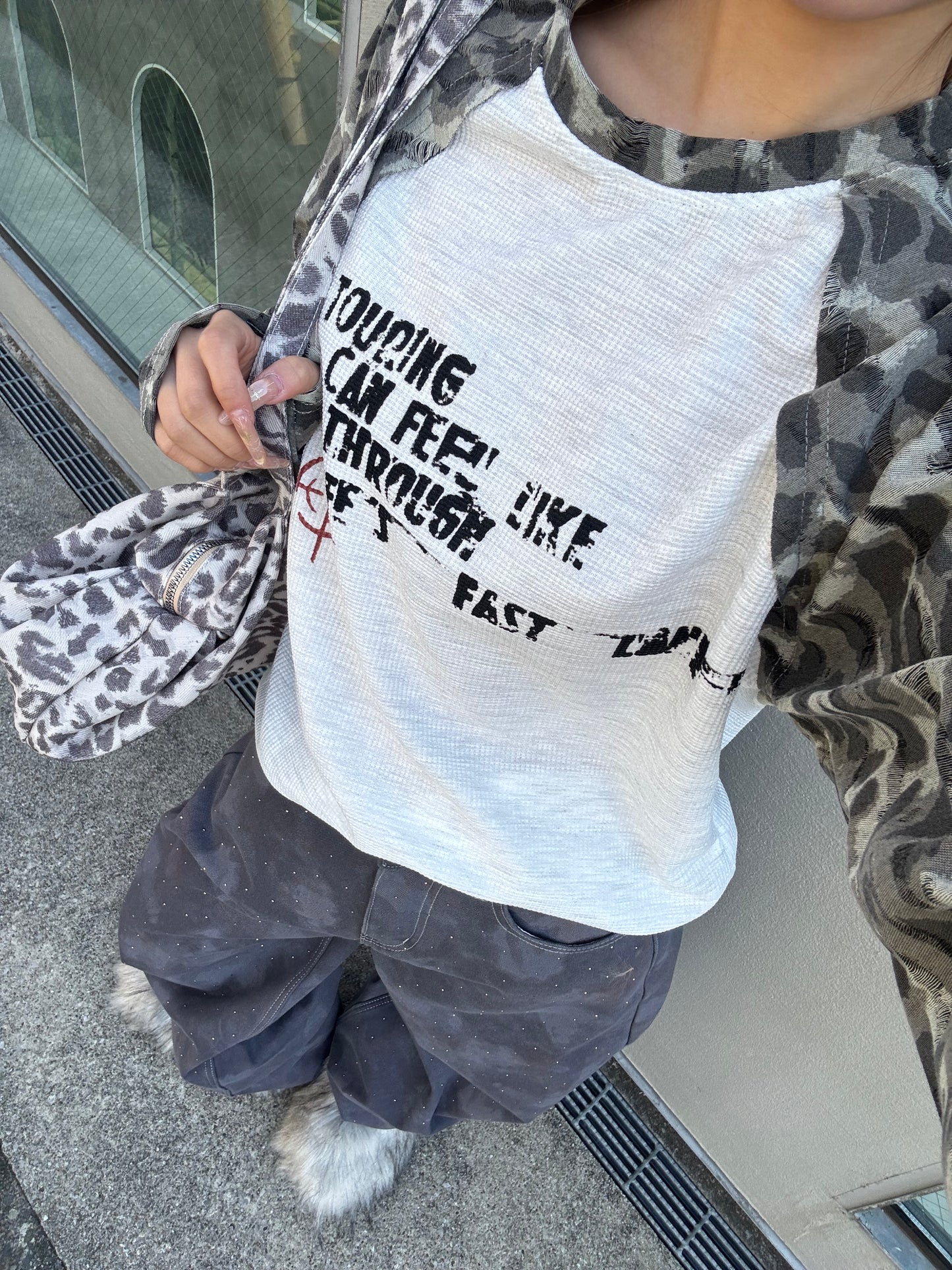 レオパードラグランTシャツ DPB86189