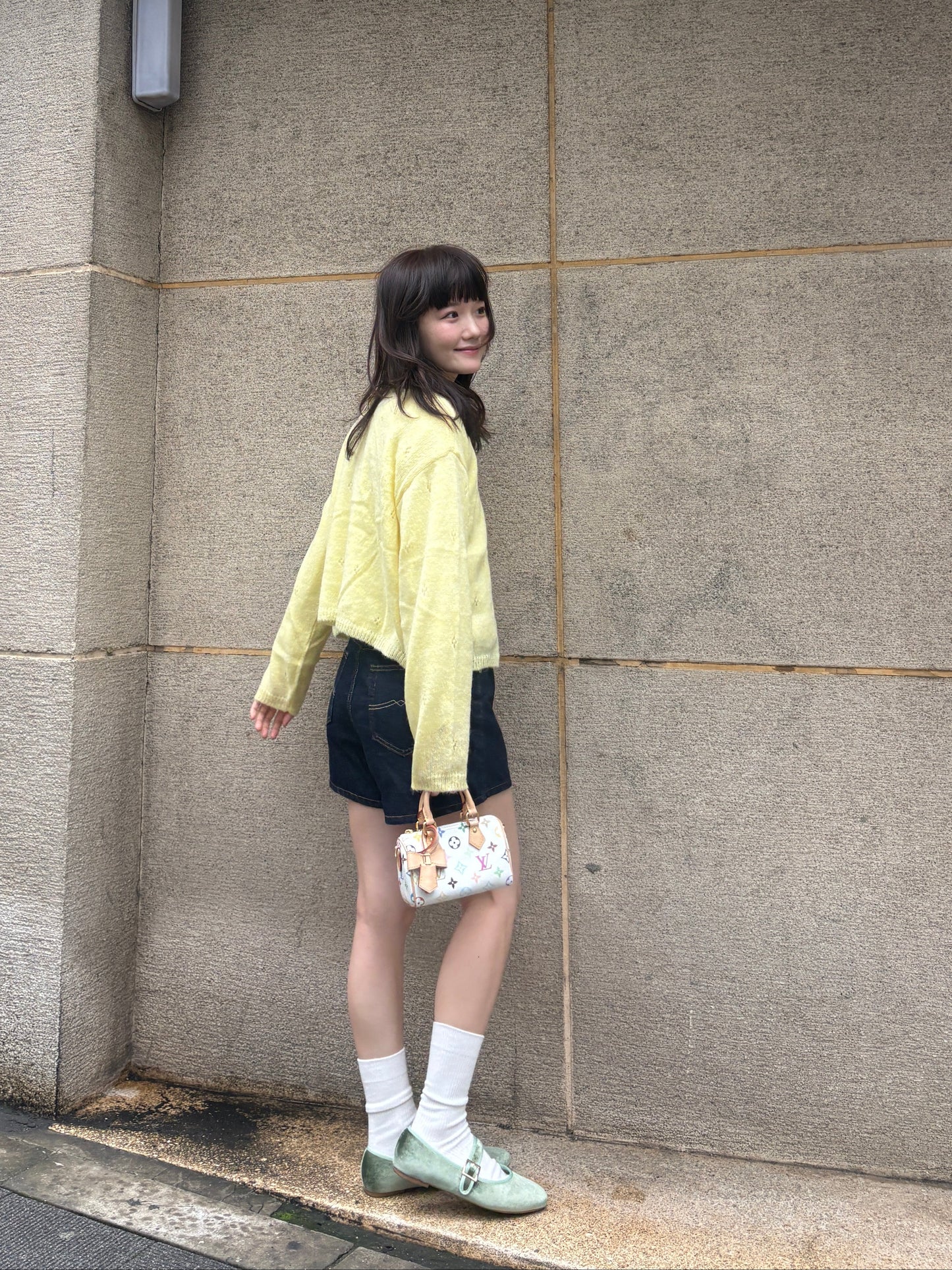 Aラインデニムショートパンツ DPA43805