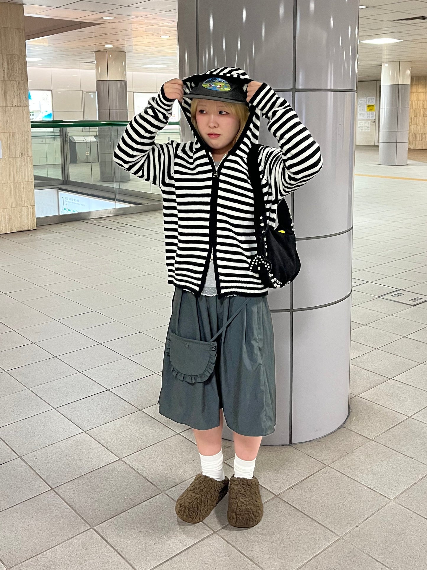 ボーダーニットジップパーカー DPB97030