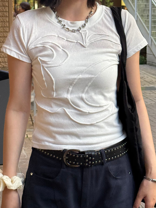 エンボスラインアートTシャツ DPB93111