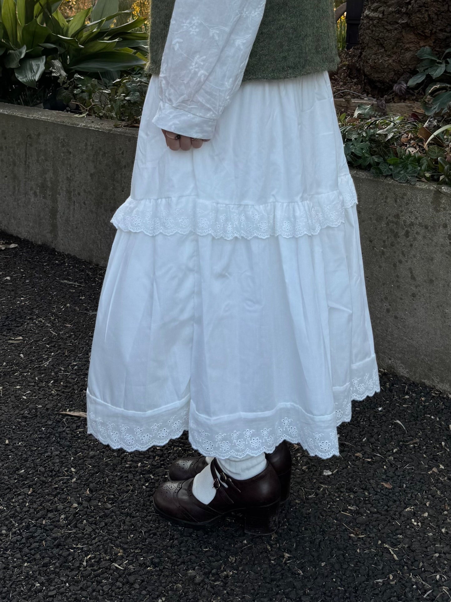 コットンレースロングスカート DPC03009