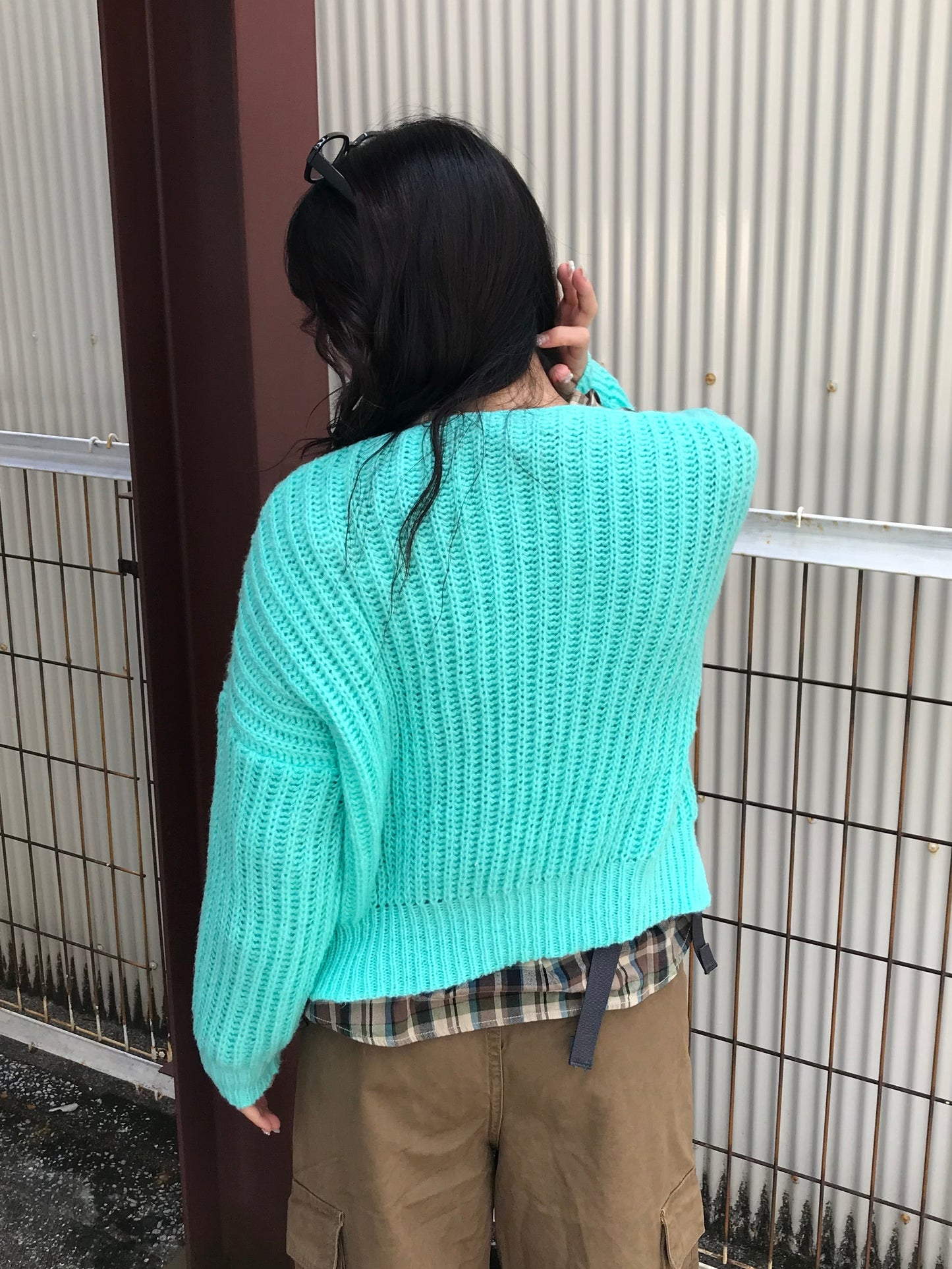 ワイドネックニットトップス DPB89216