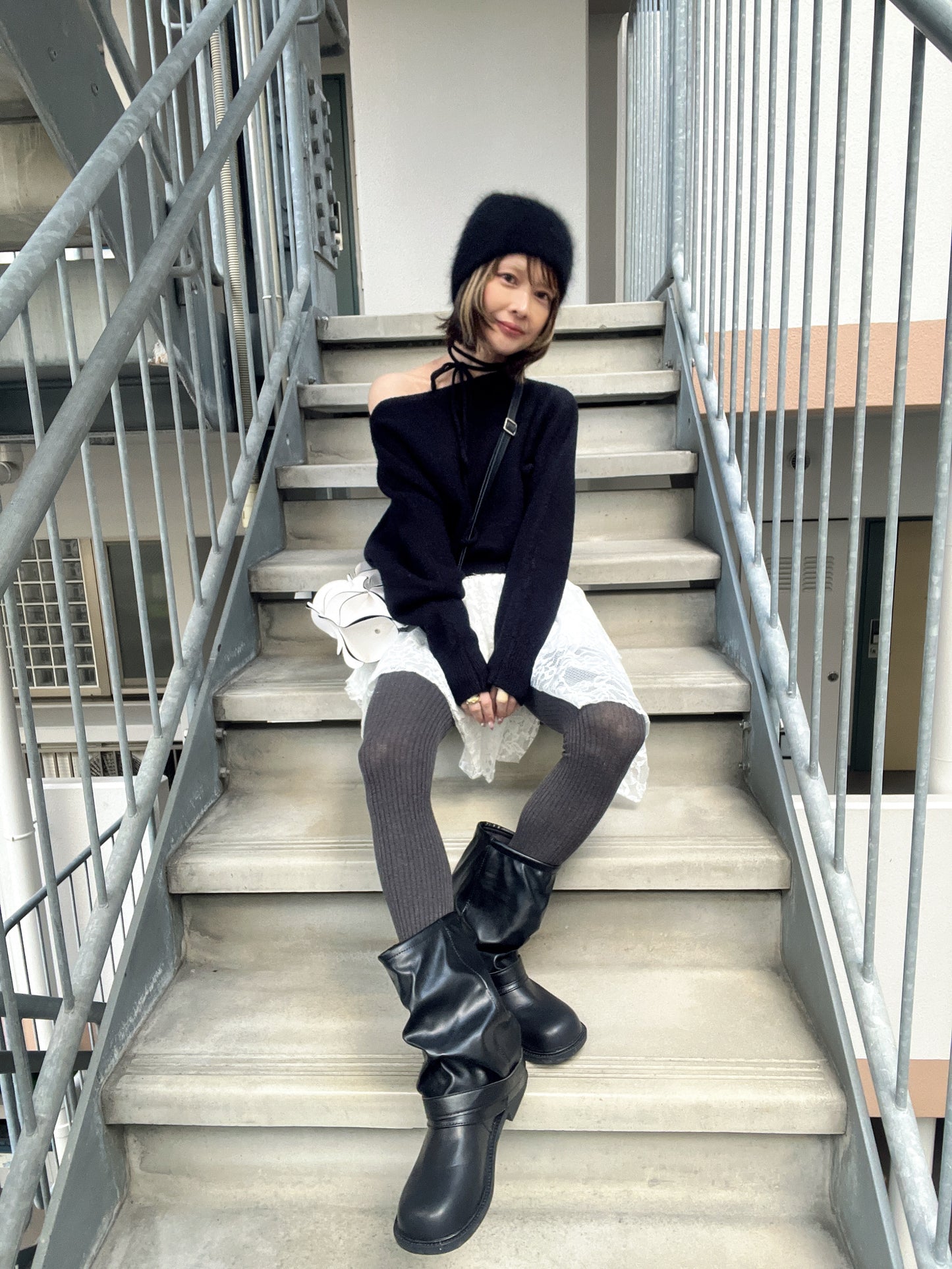 ミドル丈ルーズブーツ DPB79214