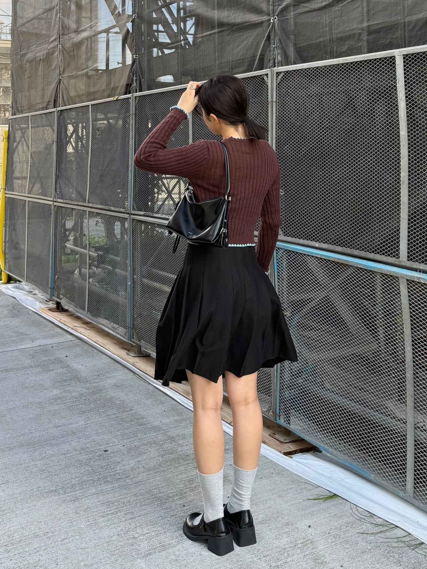 バイカラーニットトップス DPB93014