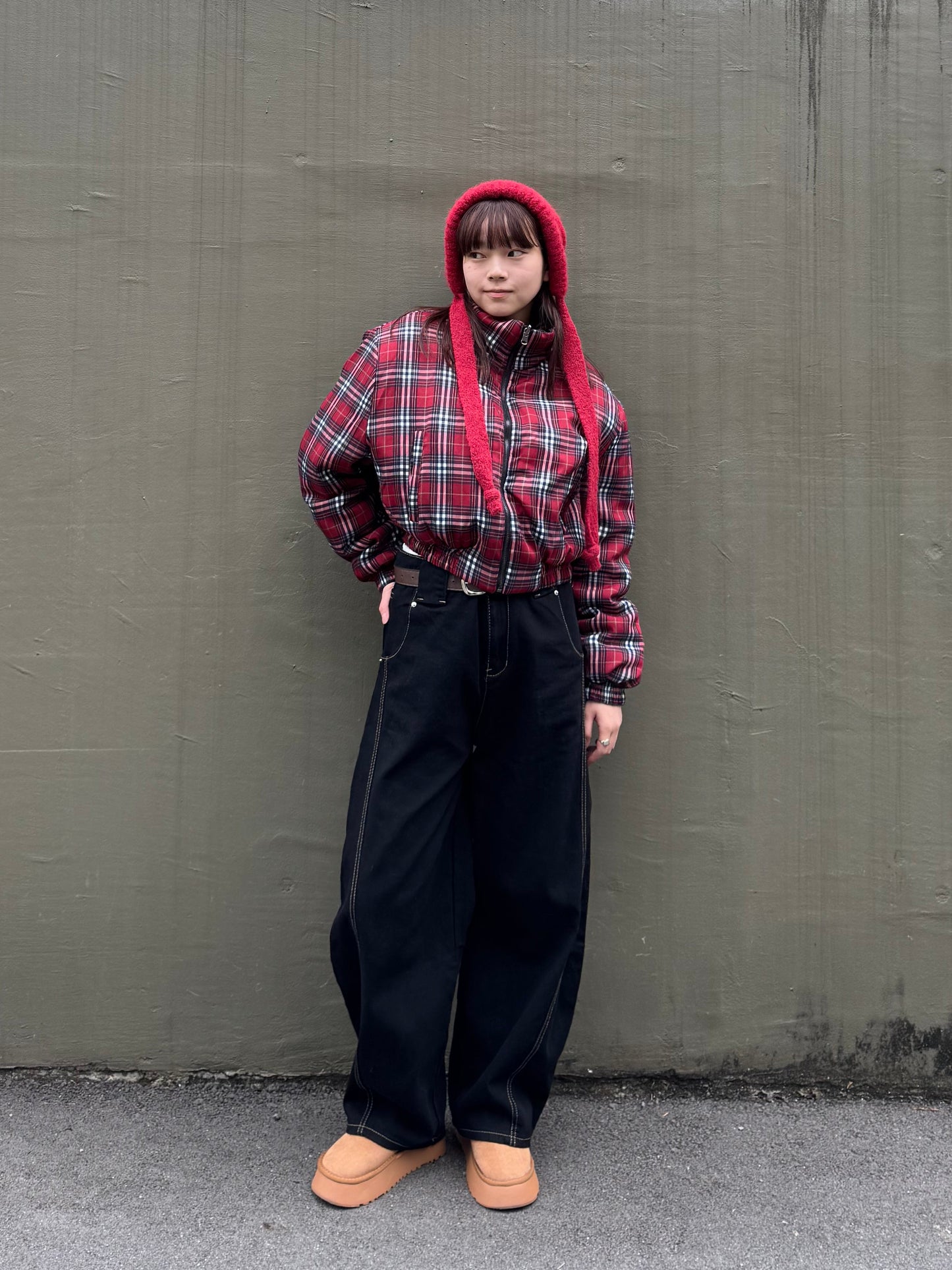 リバーシブルチェックダウンジャケット DPB91054