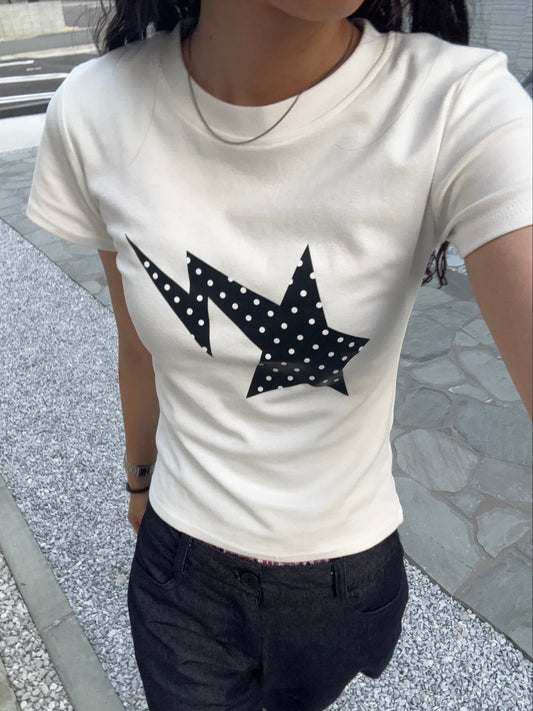 ドット柄スターTシャツ DPC07031