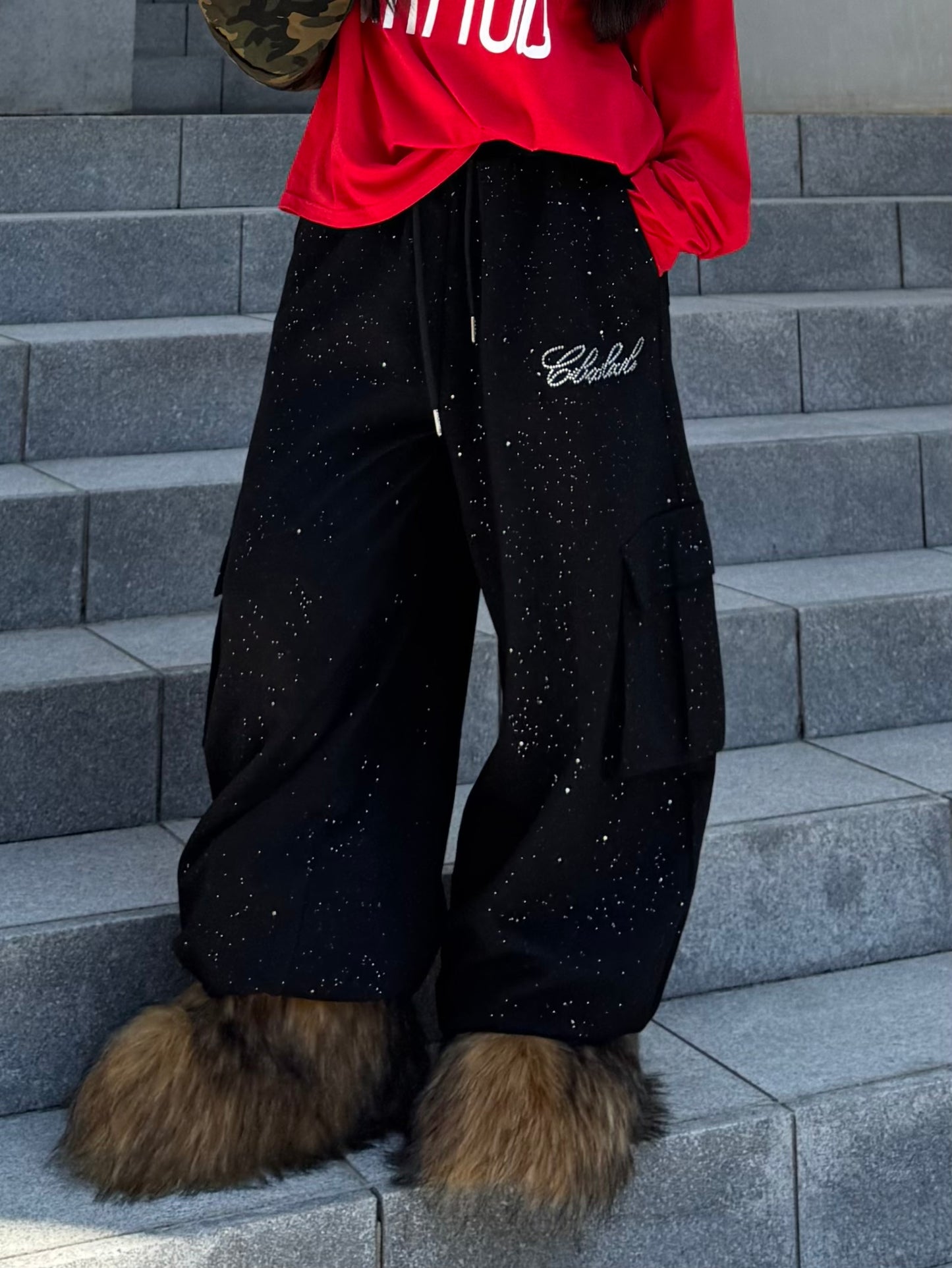 ラメカーゴスウェットパンツ DPB86111