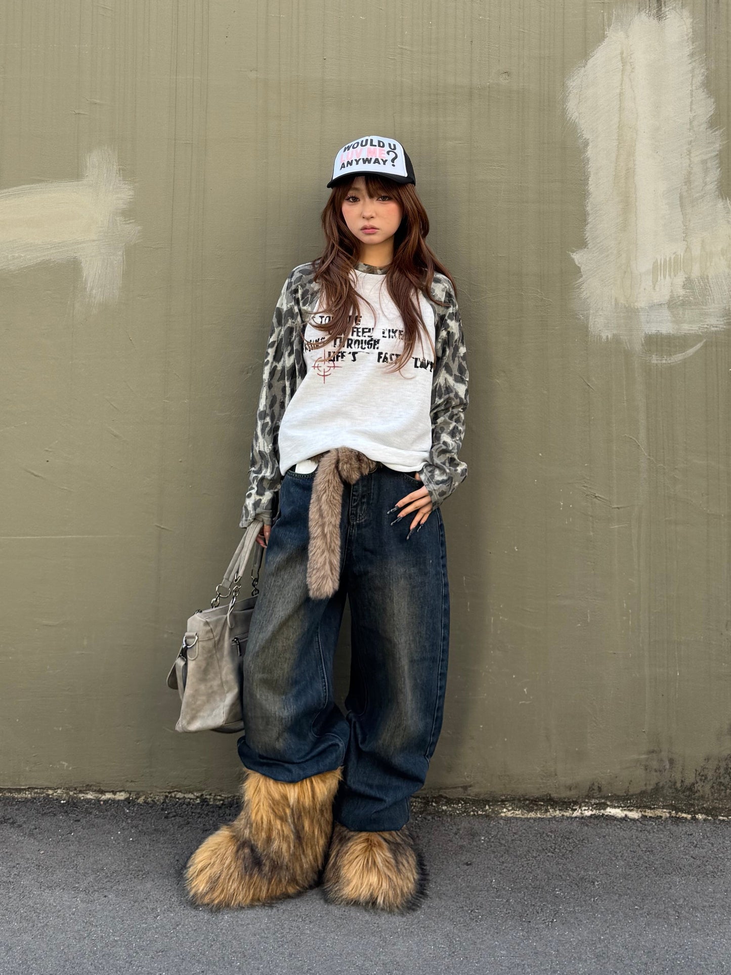 レオパードラグランTシャツ DPB86189