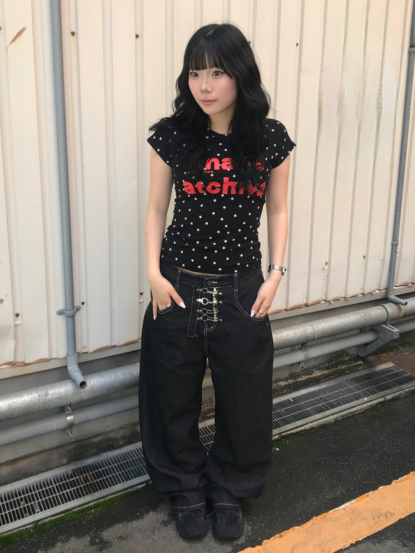 フロントデザインバギーパンツ DPB89251