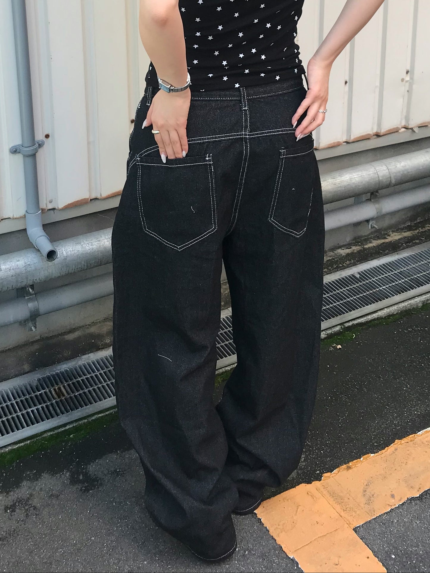 フロントデザインバギーパンツ DPB89251