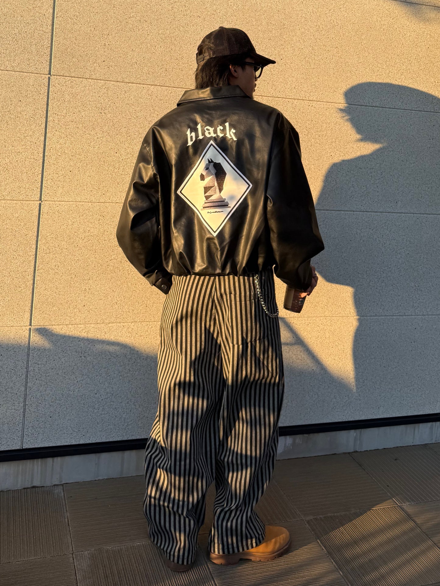 フェイクレザーバックロゴアウター DPB90041