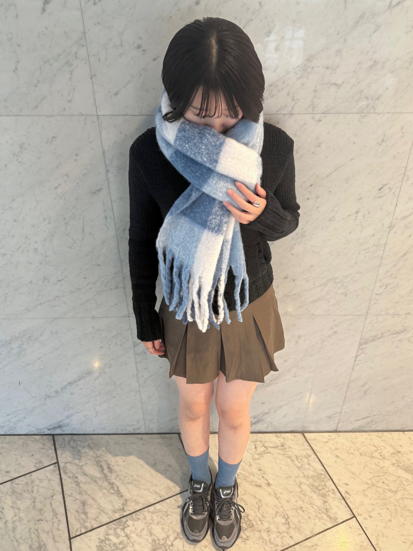 チェック柄ボリュームマフラー DPB93034