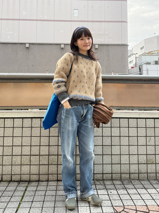 ラウンドネックスクリーンセーター DPA43710