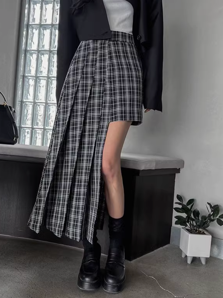 アシンメトリーチェックスカート DPB71290 – CRAMMY アシンメトリーチェックスカート DPB71290 – CRAMMY