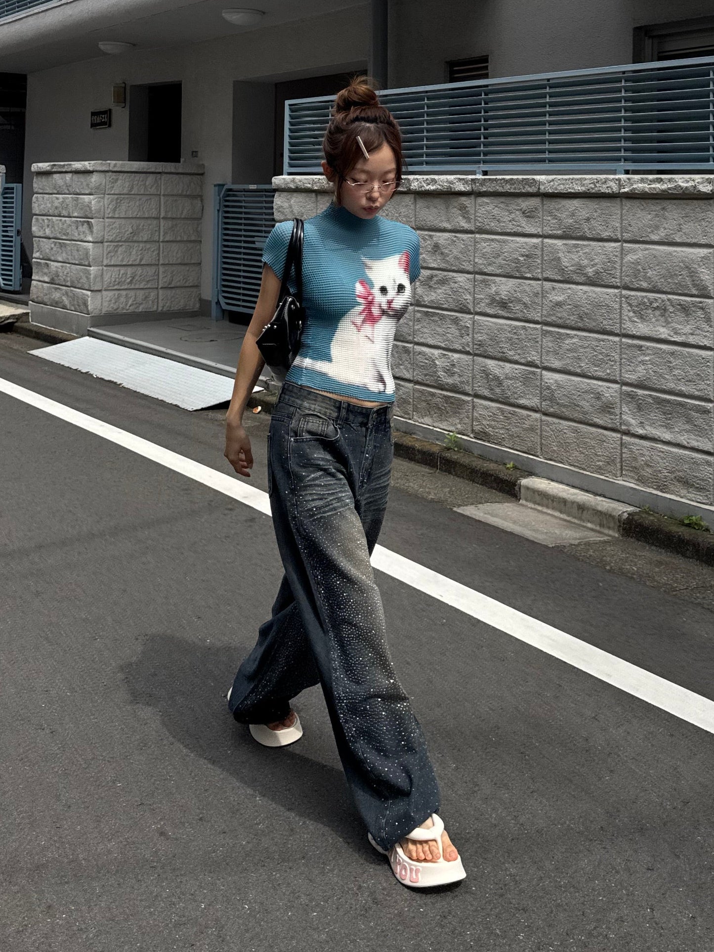 ラメウォッシュデニムパンツ DPB86245