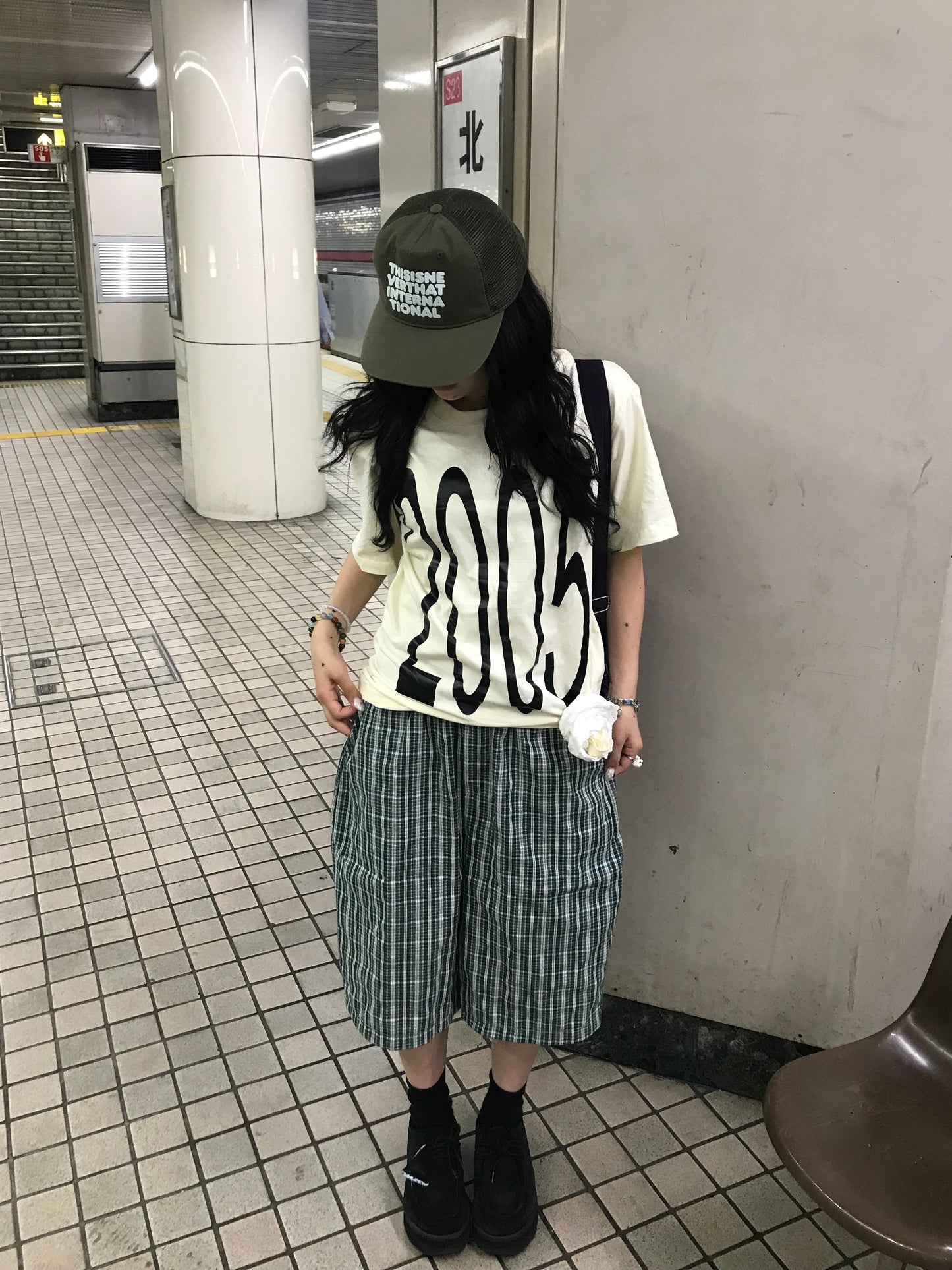 グリーンチェックハーフパンツ DPB89262