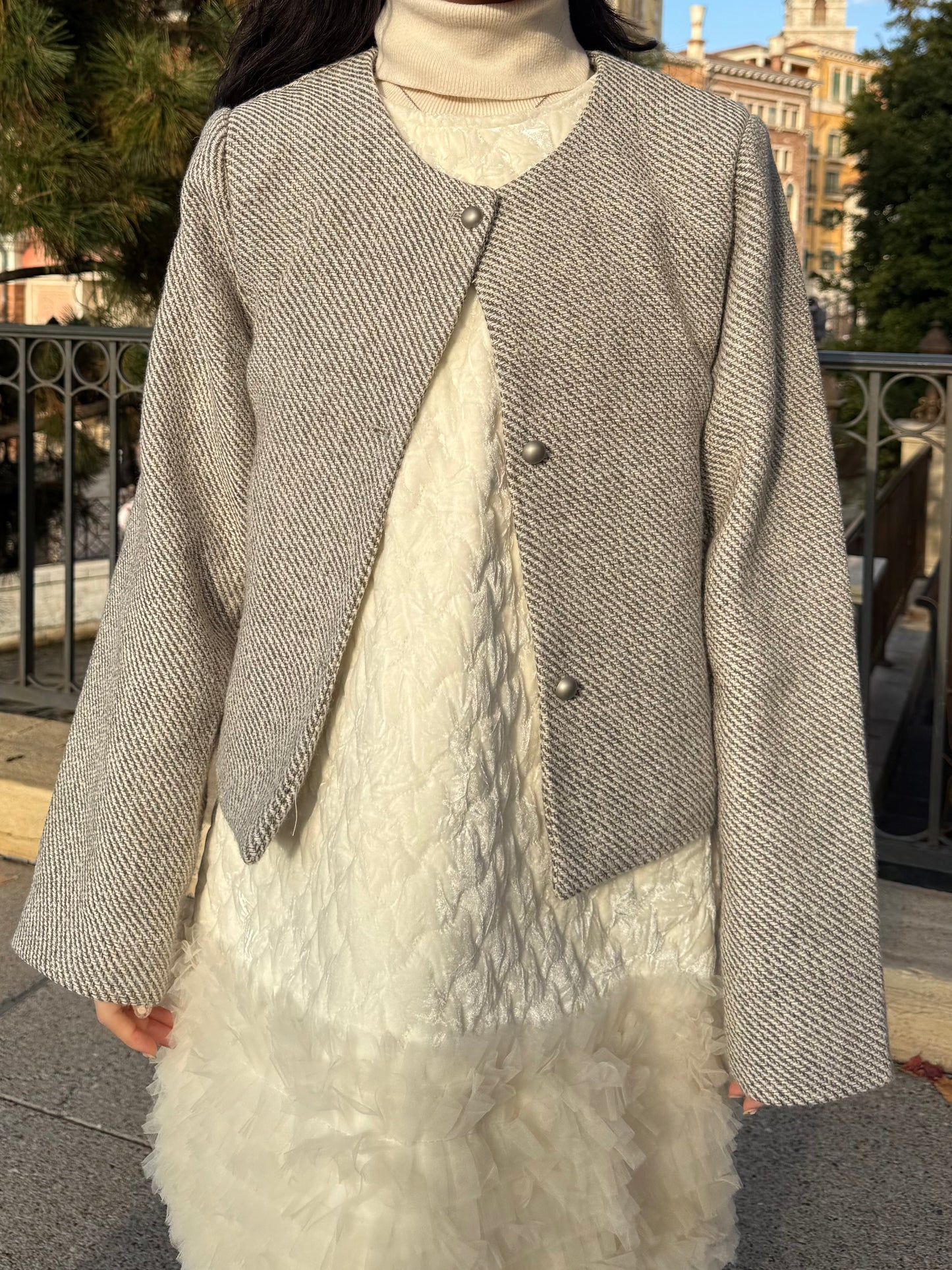 キルティングファーワンピース DPA43712