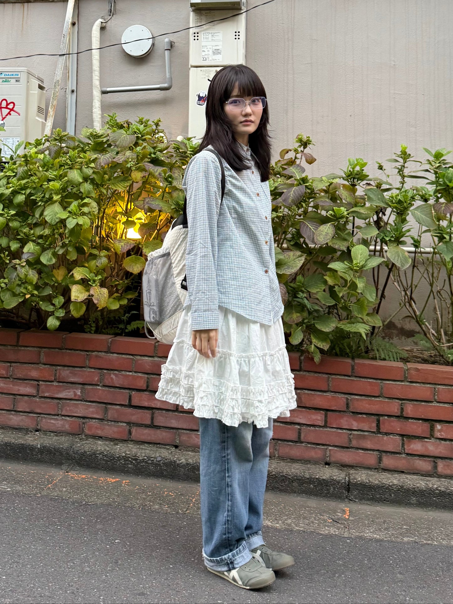 ライトブルーミニチェックシャツ DPA43675