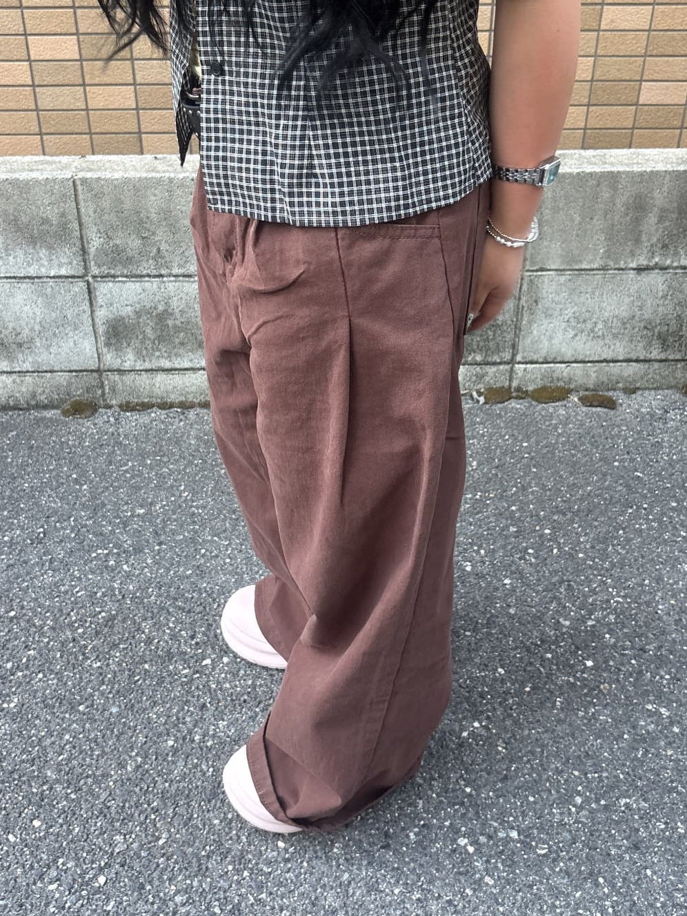 ブラウンバルーンデニムパンツ DPB97137