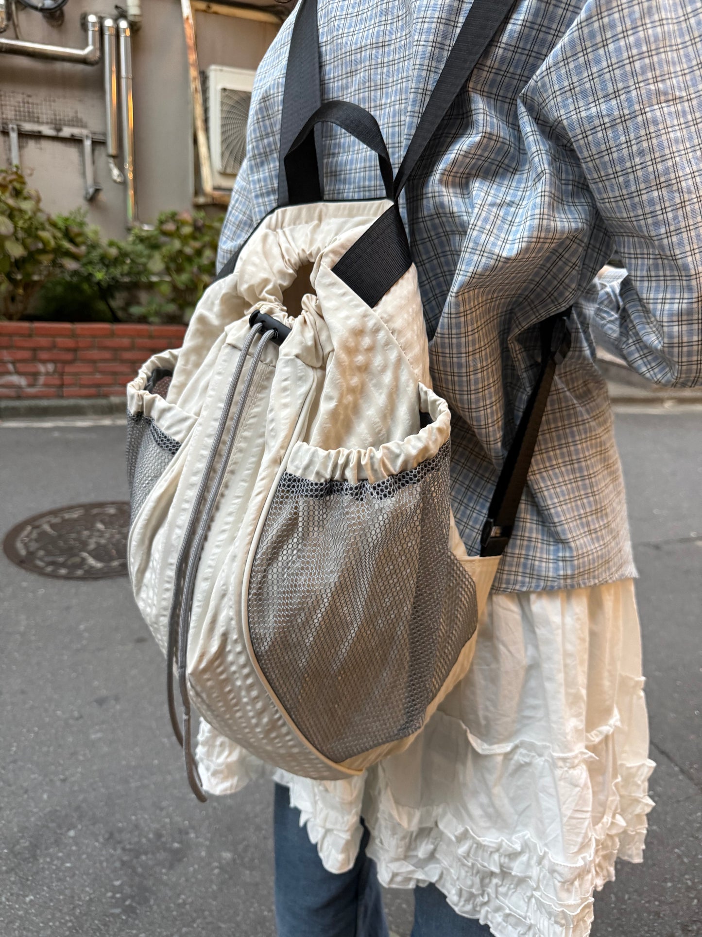 ホワイトメッシュバッグパック DPA43683