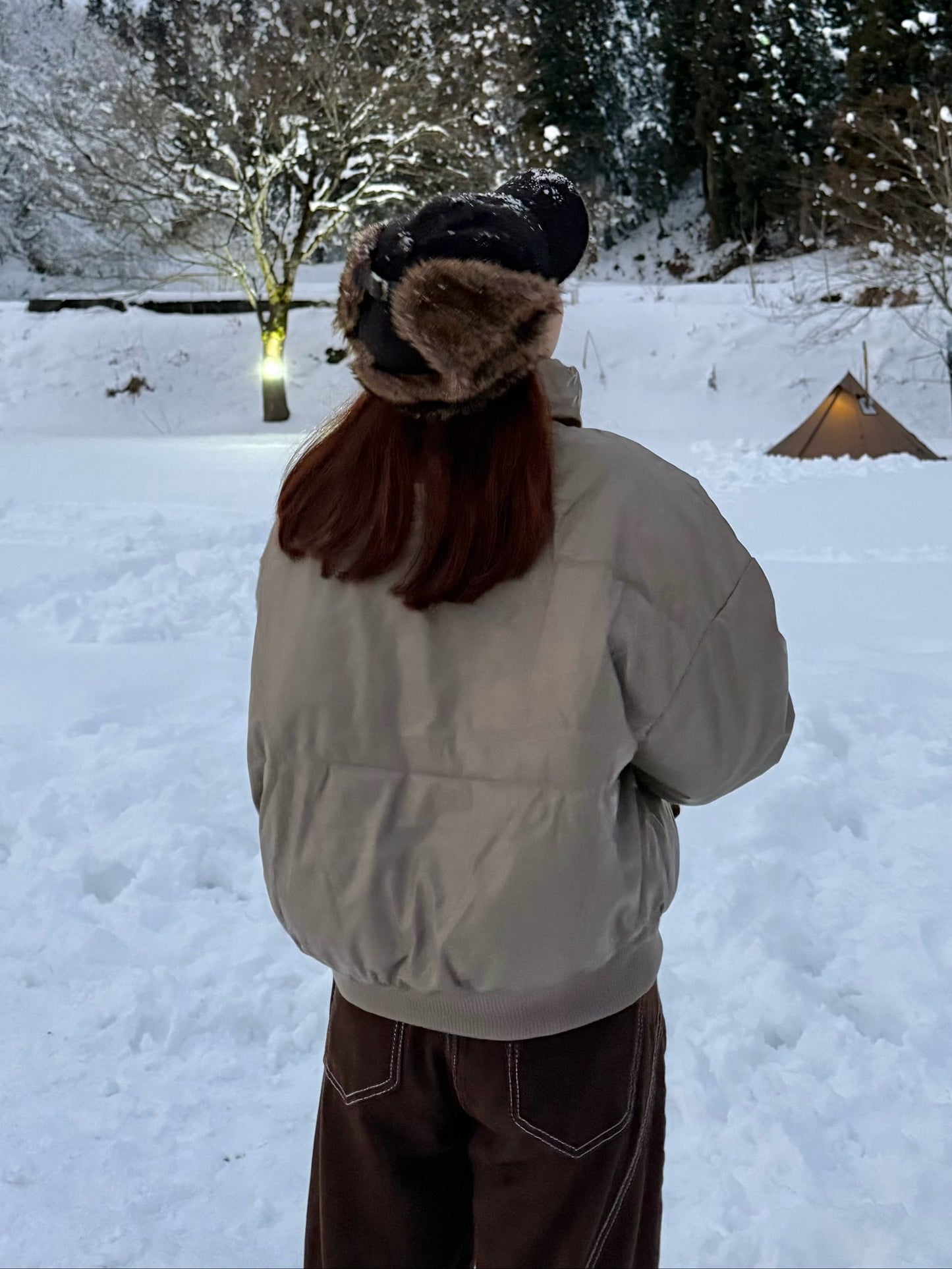 ベージュダウンジャケット DPB47501