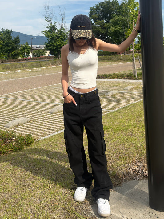 ブラックデニムパンツ DPB42493