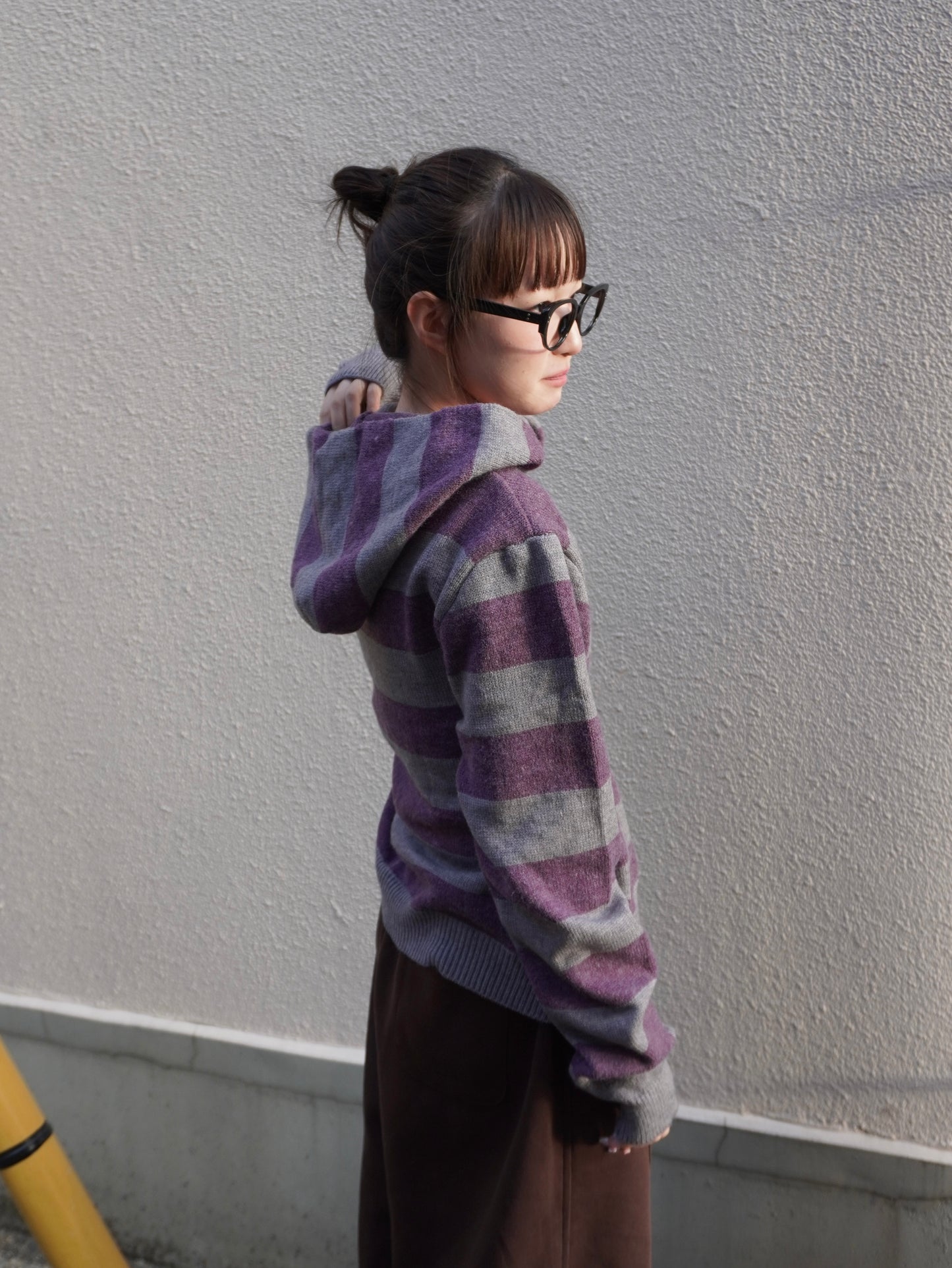 ボーダーフーディニットパーカー DPB85383