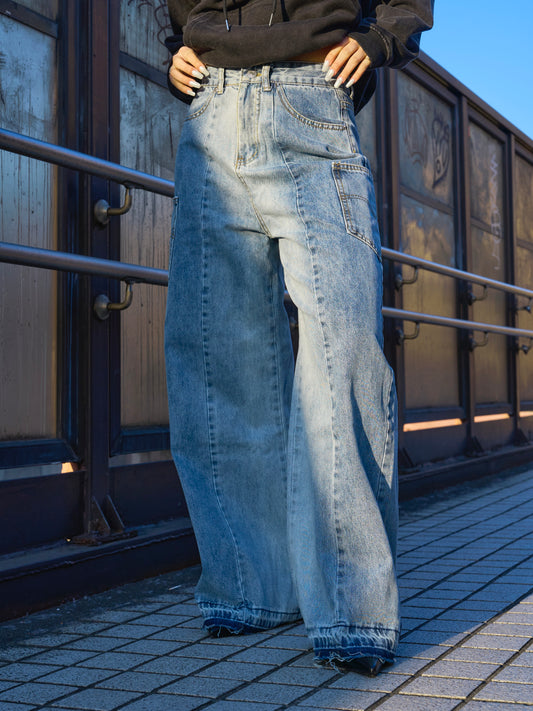 ステッチワイドデニムパンツ DPA14395