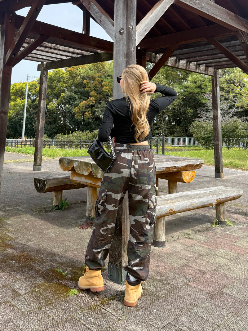 Amazon | [ブラックバリア] BlackVaria ロングパンツ 迷彩柄