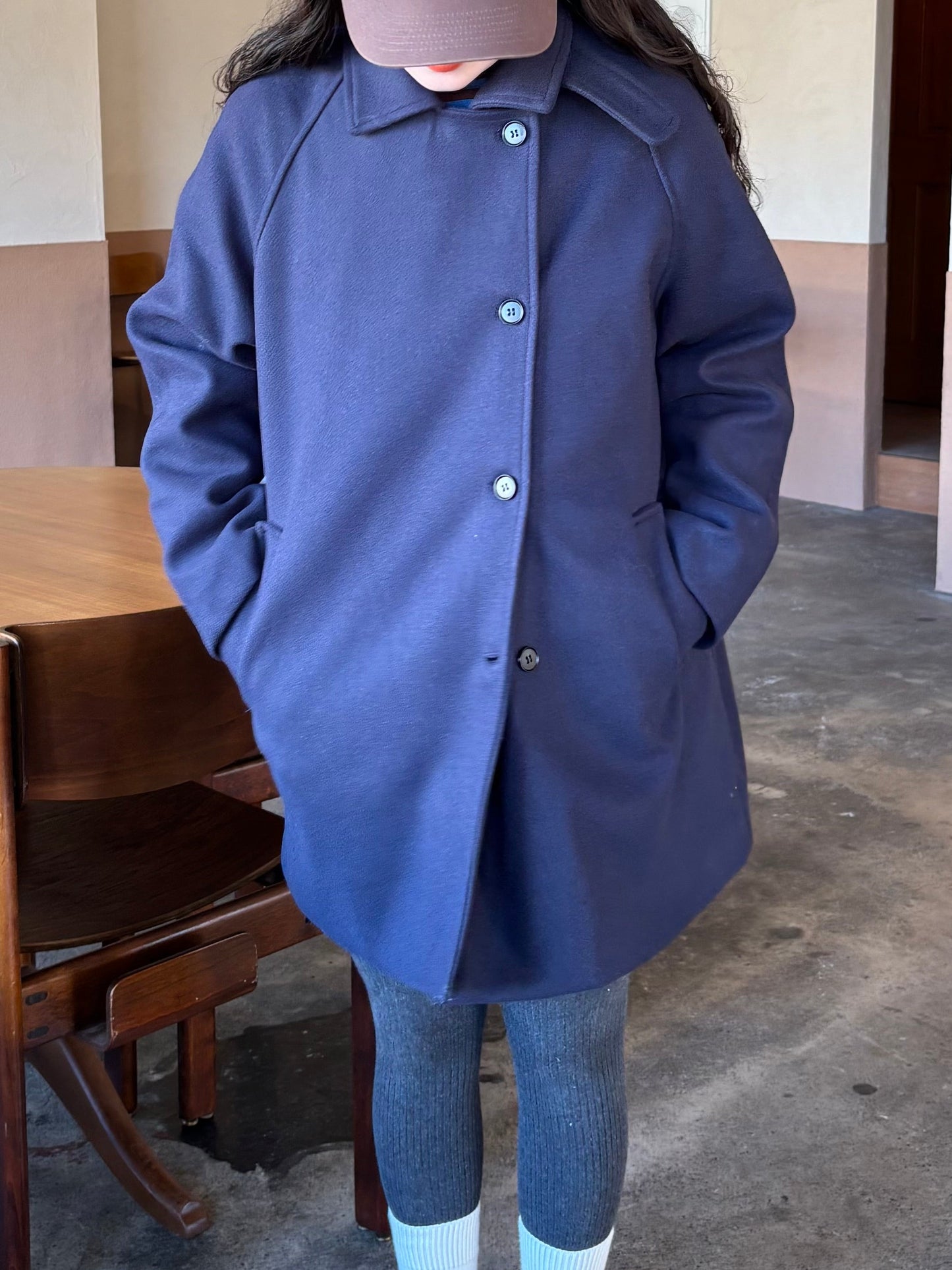 ミディアムステンカラーコート DPB84312