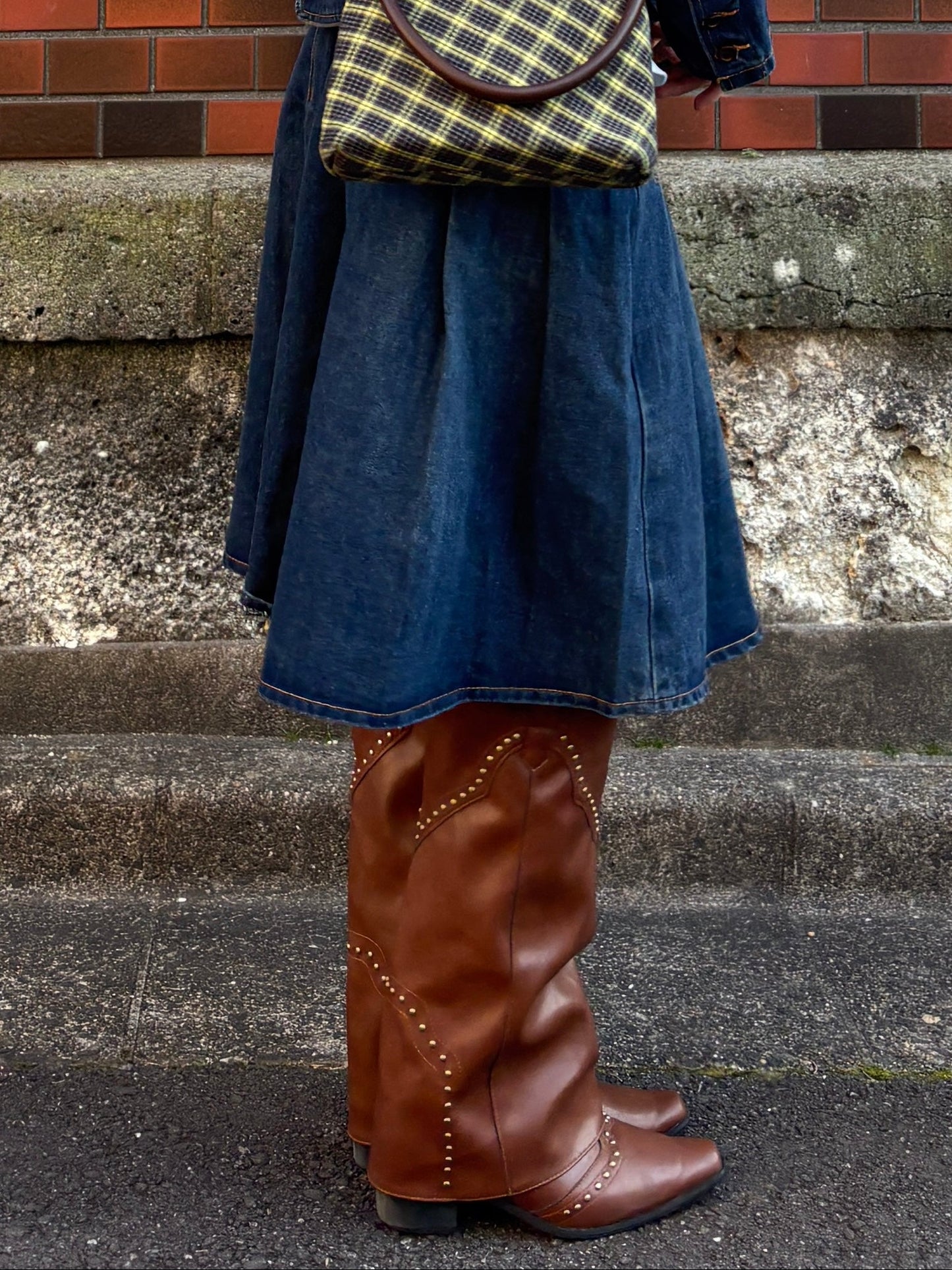 ダークブラウンウエスタンブーツ DPA43799