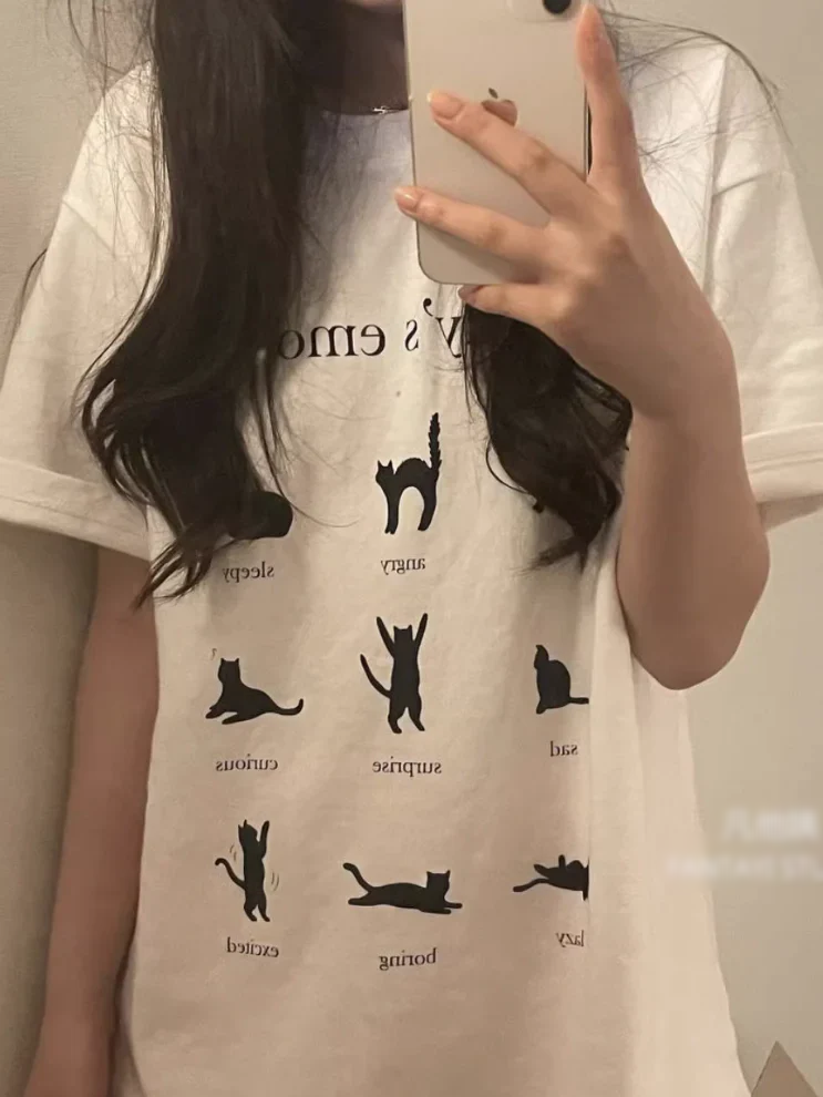 キャットプリントTシャツ DPB71777