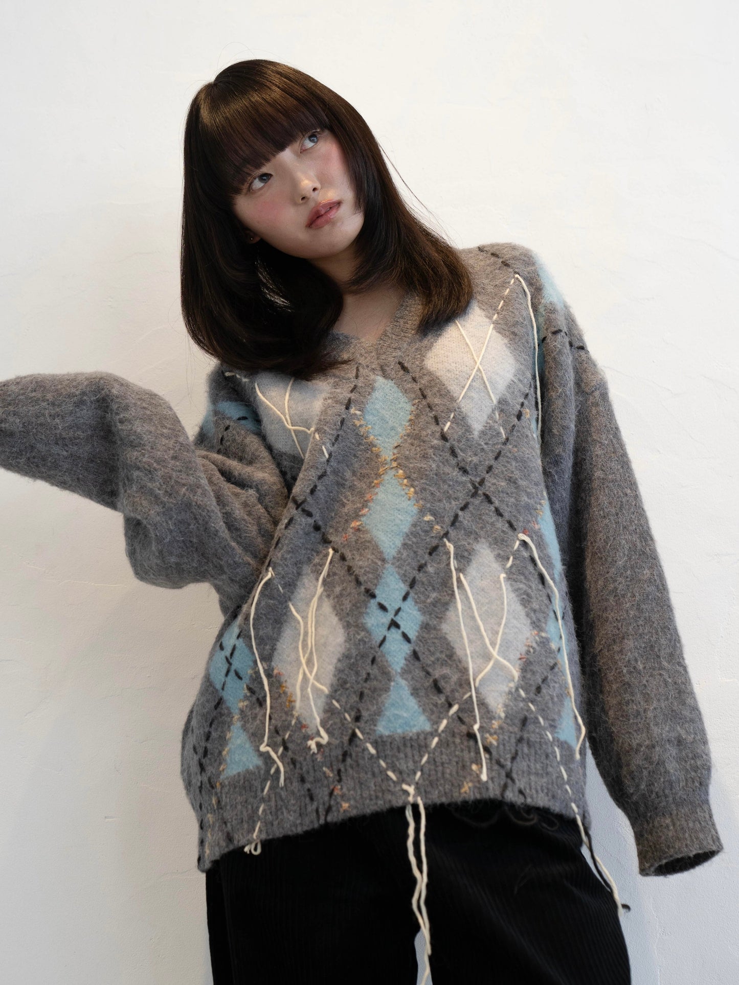 アーガイルチェックニット DPC02012