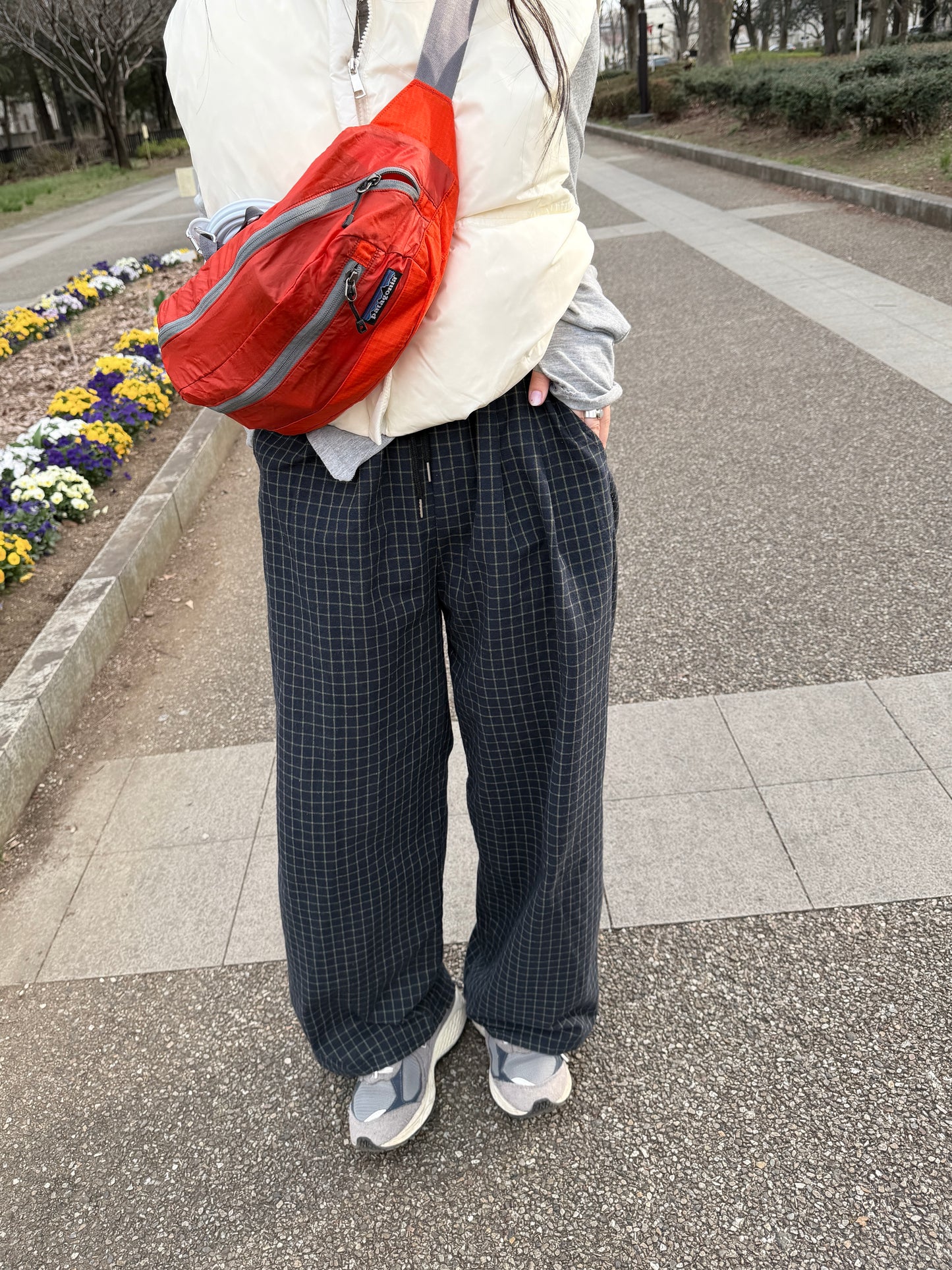 ウエストリボンチェックパンツ DPB78002