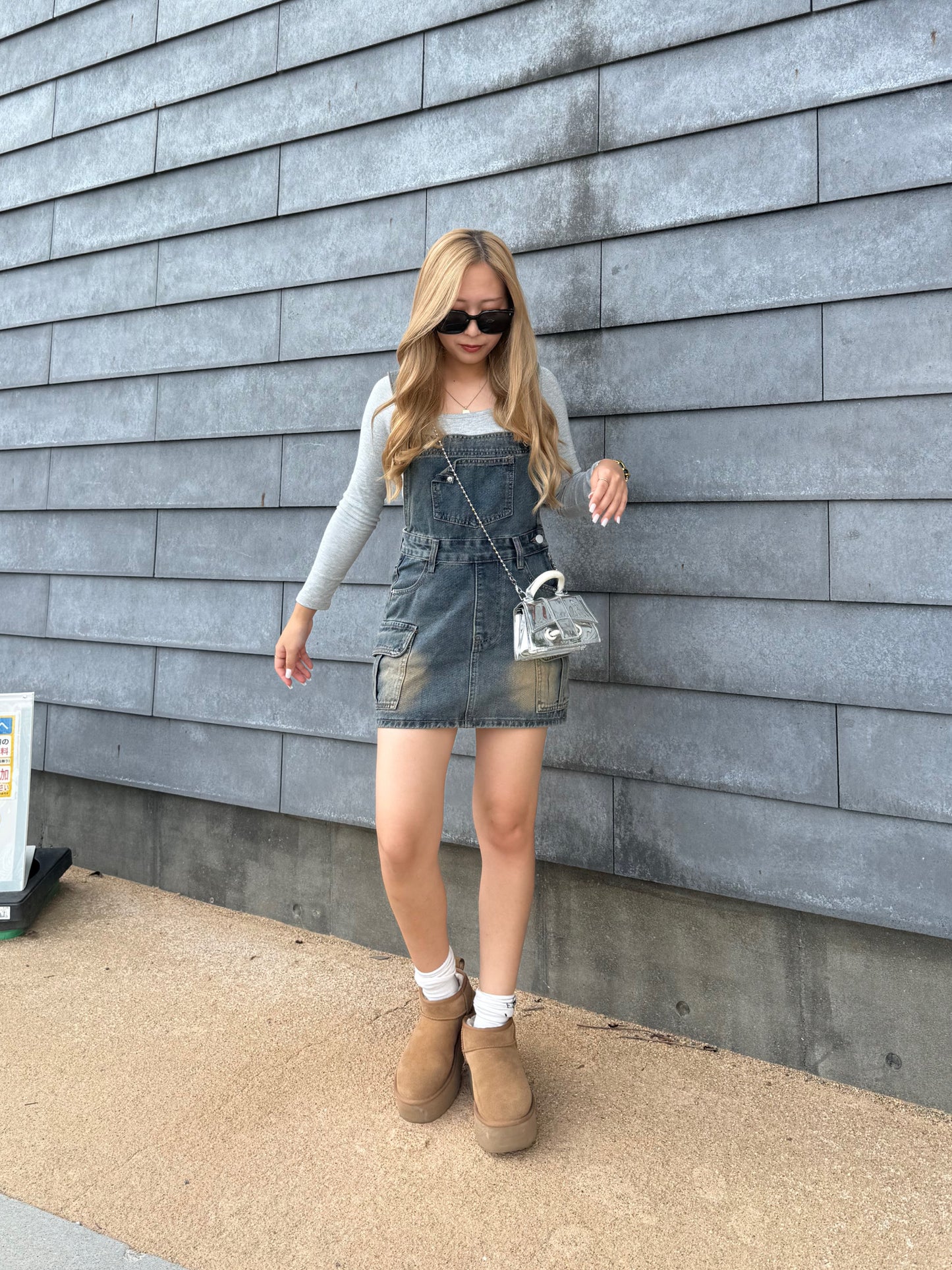 デニムミニサロペット DPB73502