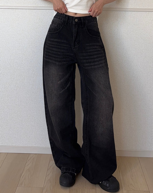ブラックウォッシュデニムパンツ DPB88272