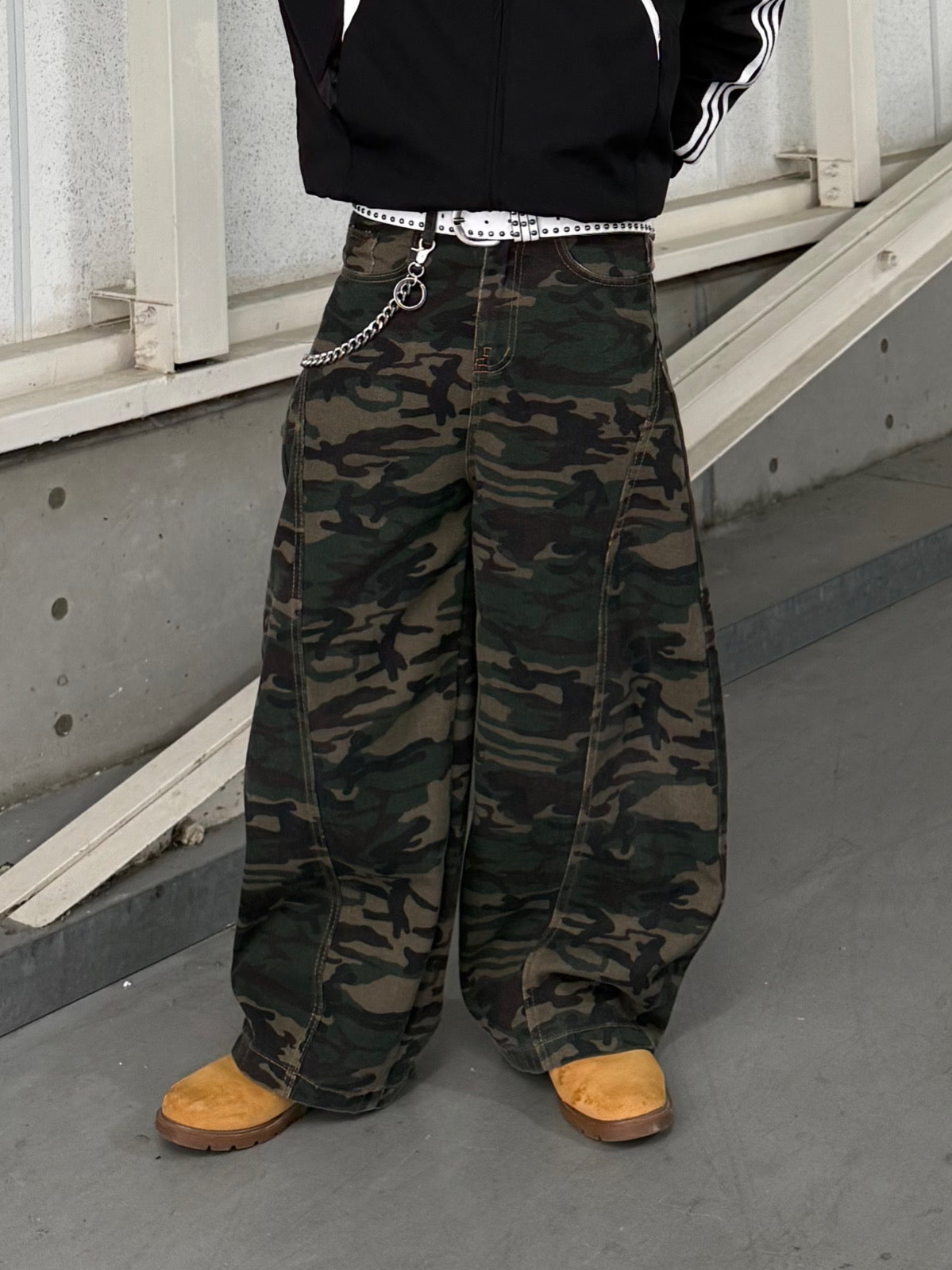 カモフラワイドデニムパンツ DPB90085