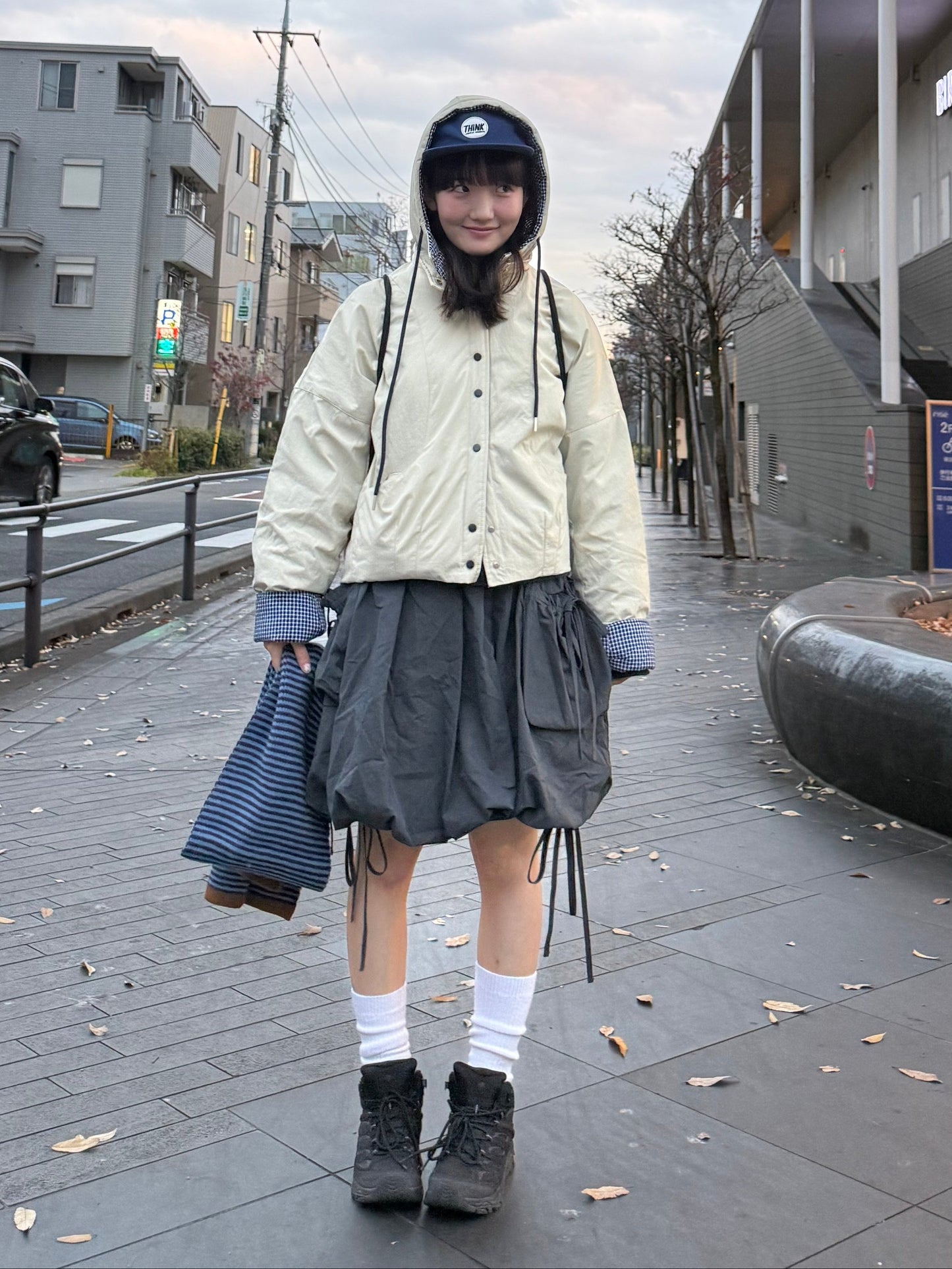 チェックダウンジャケット DPA43716