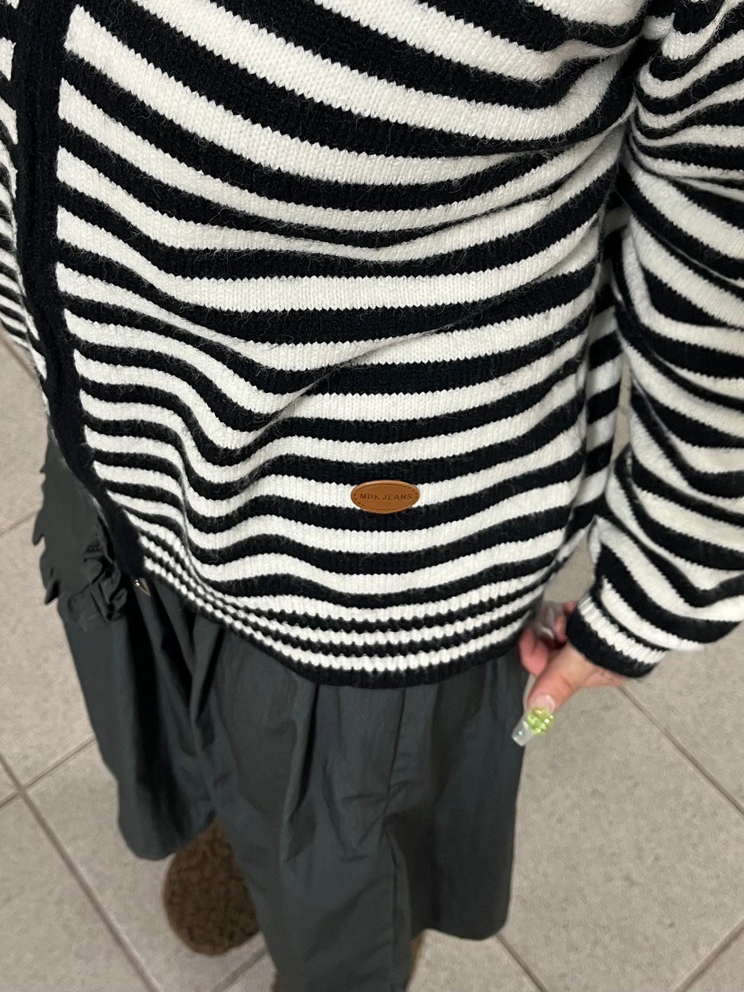 ボーダーニットジップパーカー DPB97030