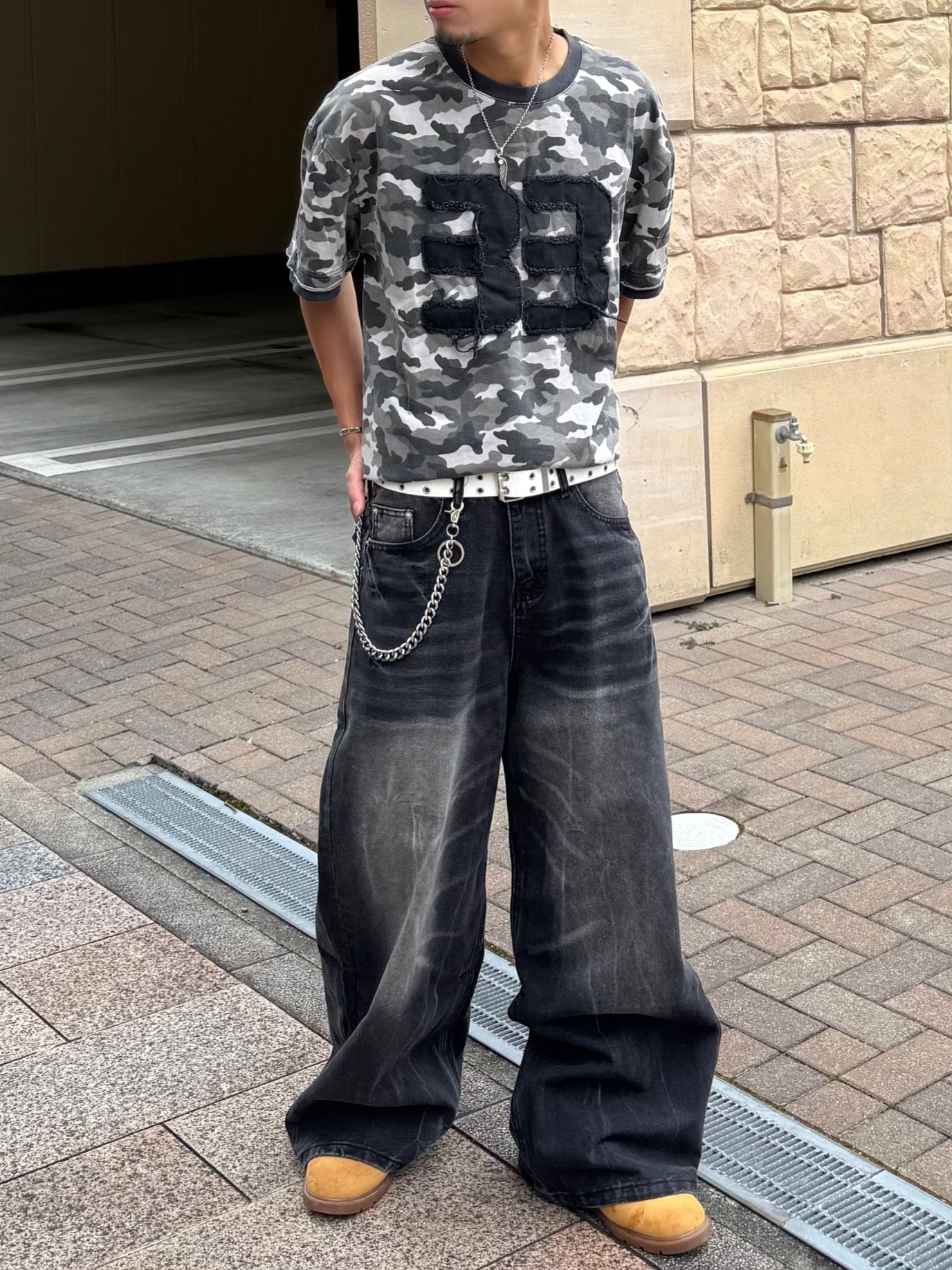 ウォッシュオーバーサイズデニムパンツ DPB90220