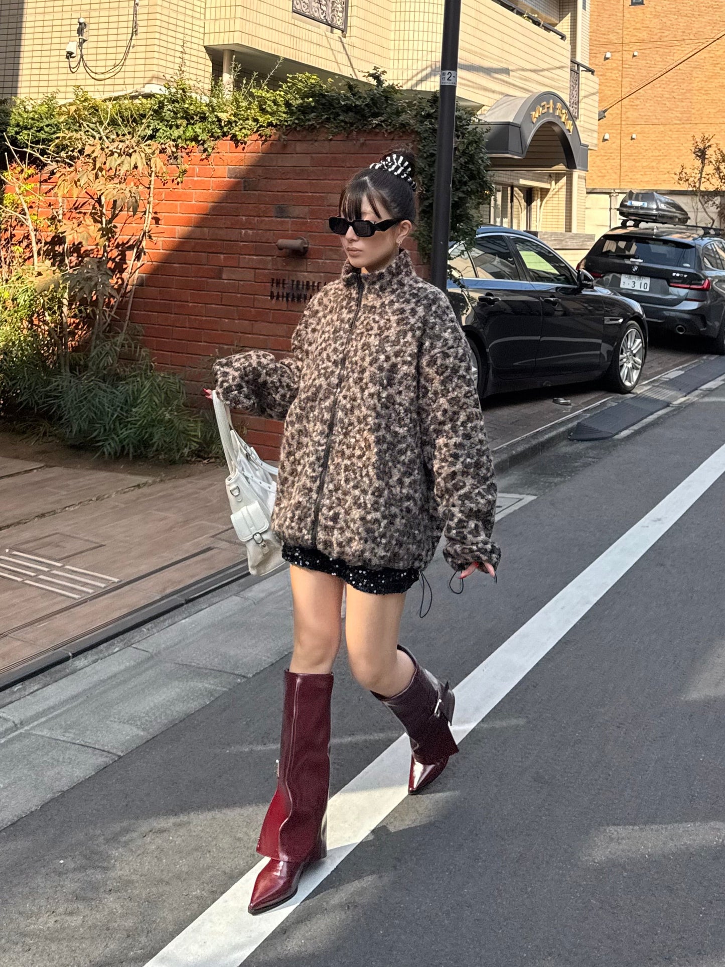 レオパードボアジップジャケット DPB86166